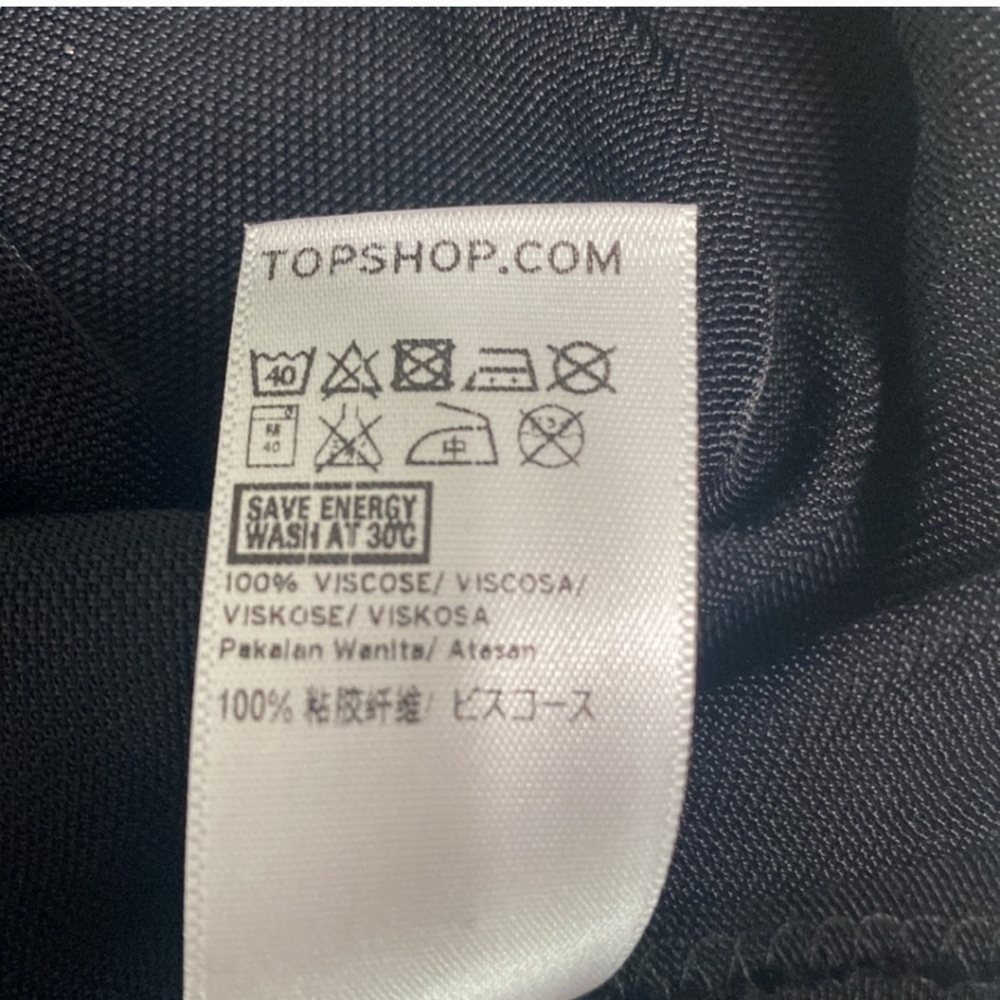 Topshop Black Sleeveless V Neck Crisscross Flowy Top Women Size 6 - Picture 5 of 9